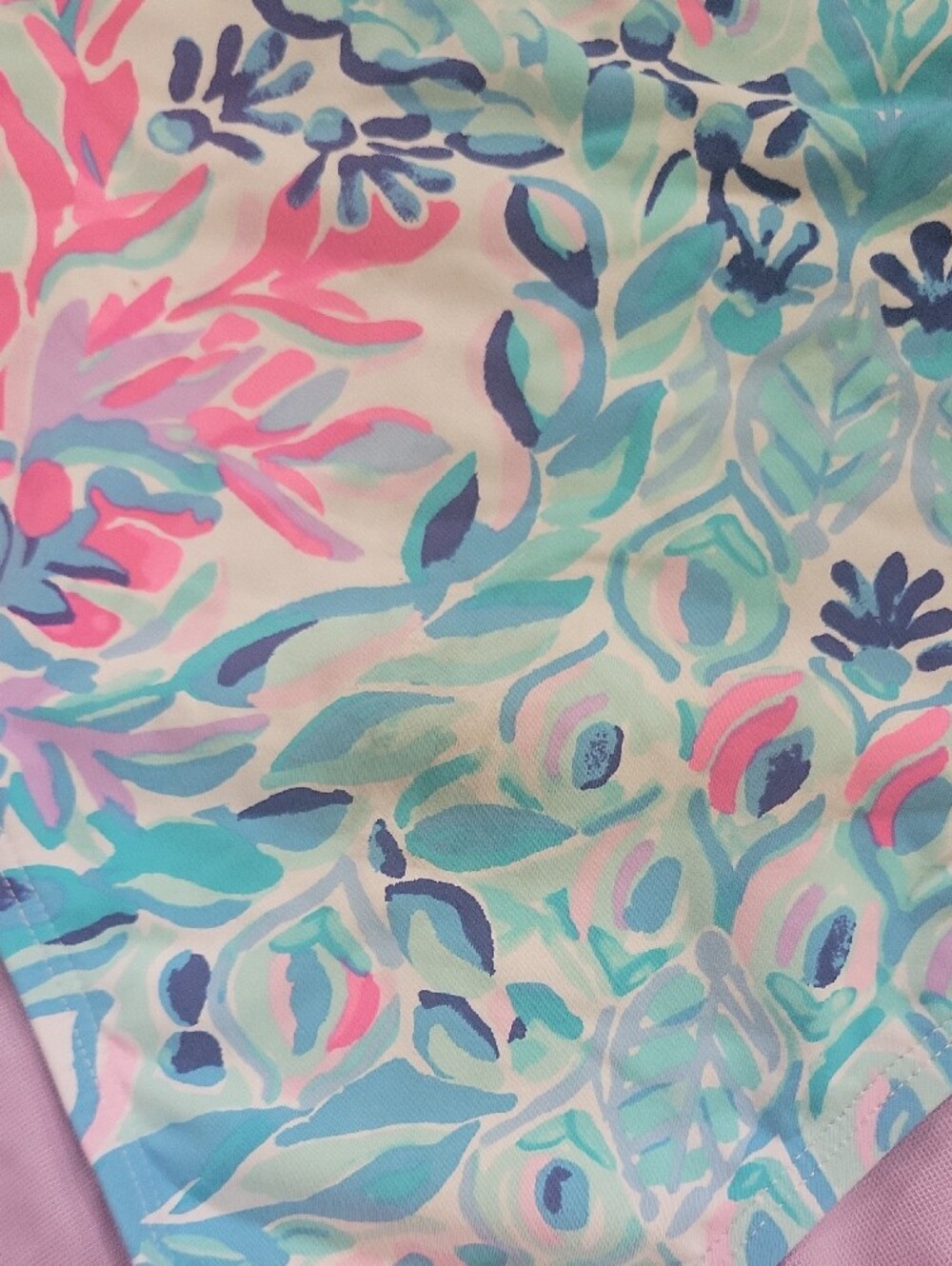 Lilly Pulitzer Halter One-Piece Swimsuit in Aqua & Pink, Size 12 - Picture 2 of 7